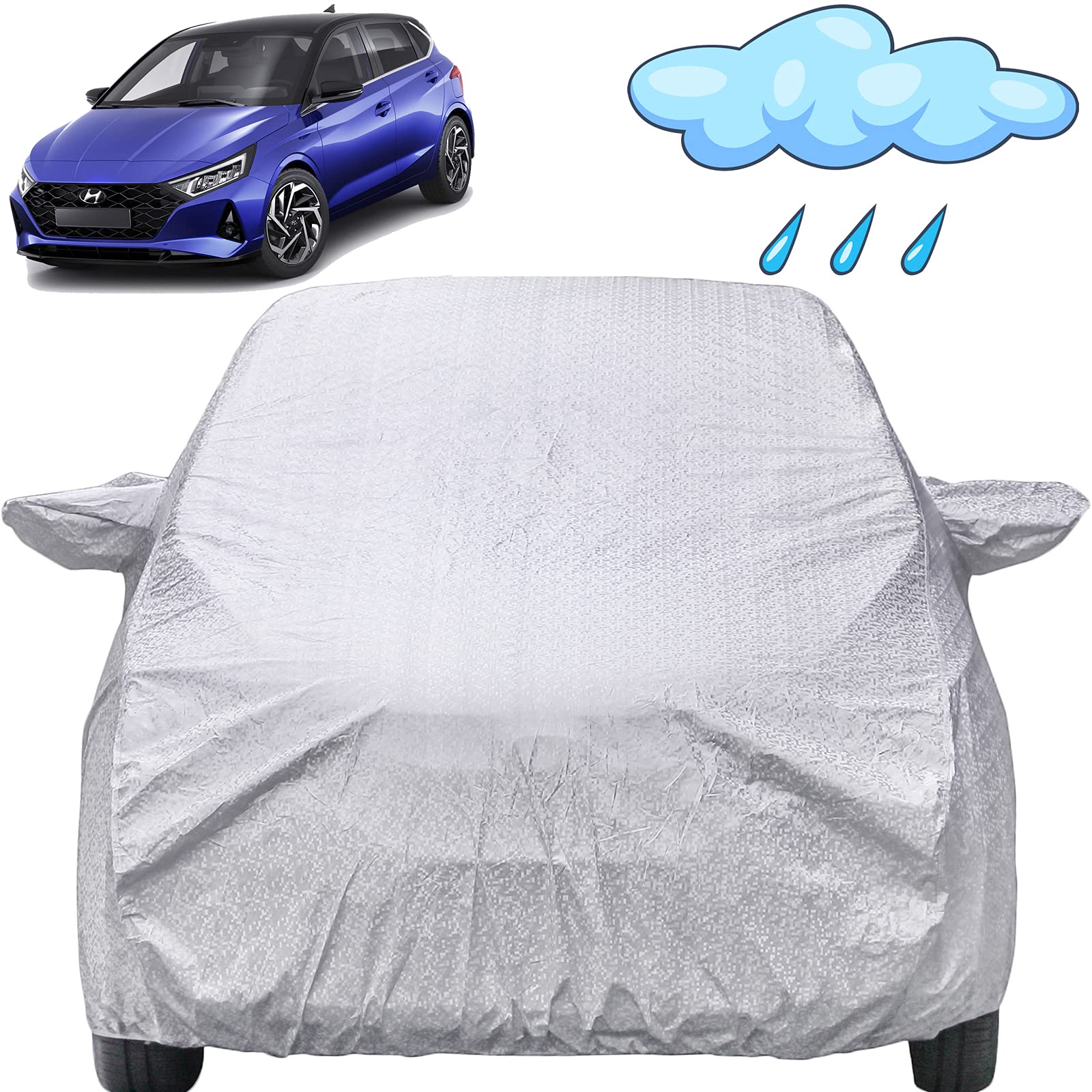 Autofact Waterproof Car Body Cover Compatible With Hyundai Elite