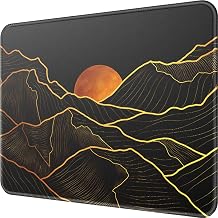 MROCO Essential Office & Gaming Mouse Pad, 8.5 x 11 Inch, Golden Rise | Anti-Fray Stitched Edges, Functional Pattern Design, Non-Slip Rubber Base, Water and Stain Resistance
