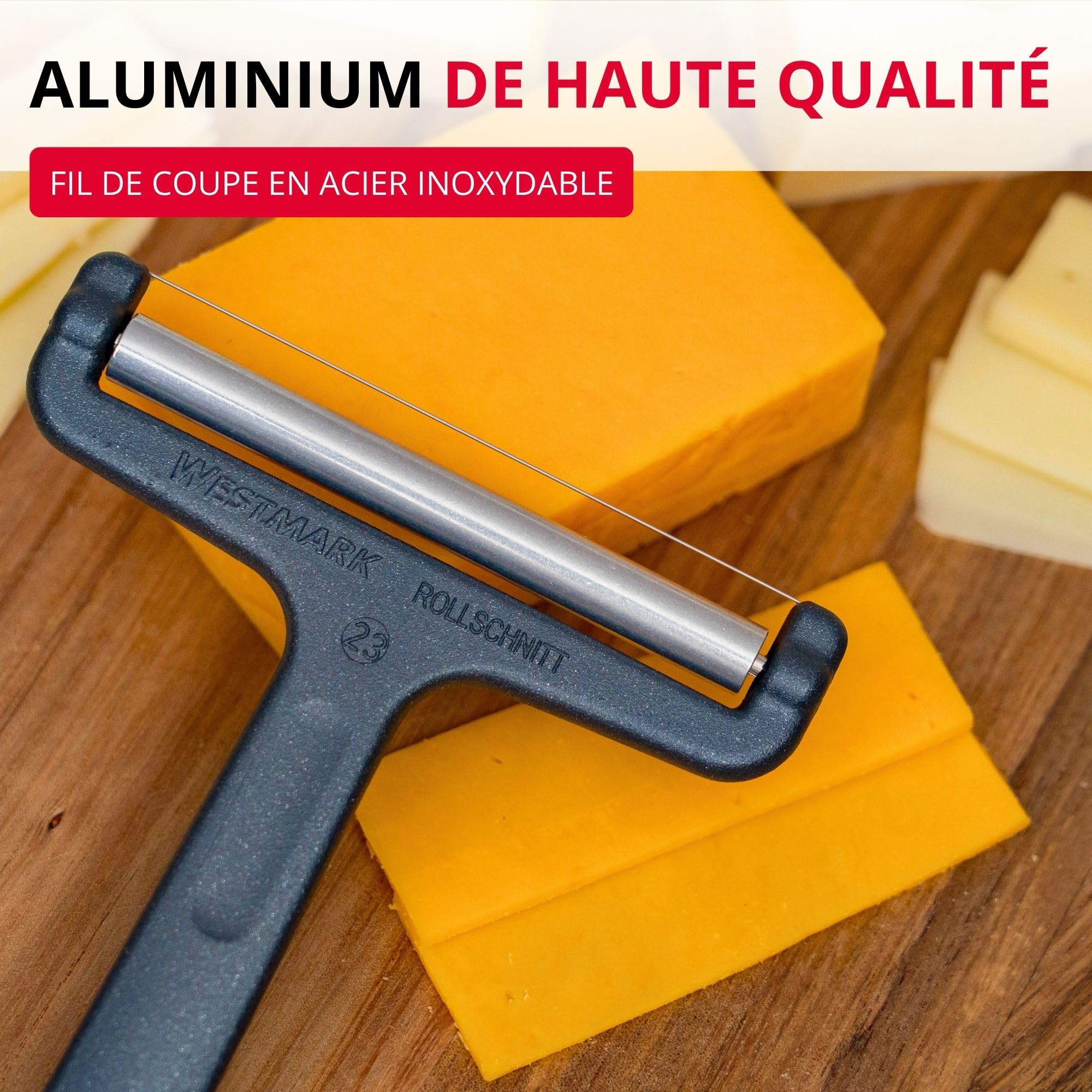 Westmark Trancheuse de Fromage, Epaisseur de Coupe Variable, Acier