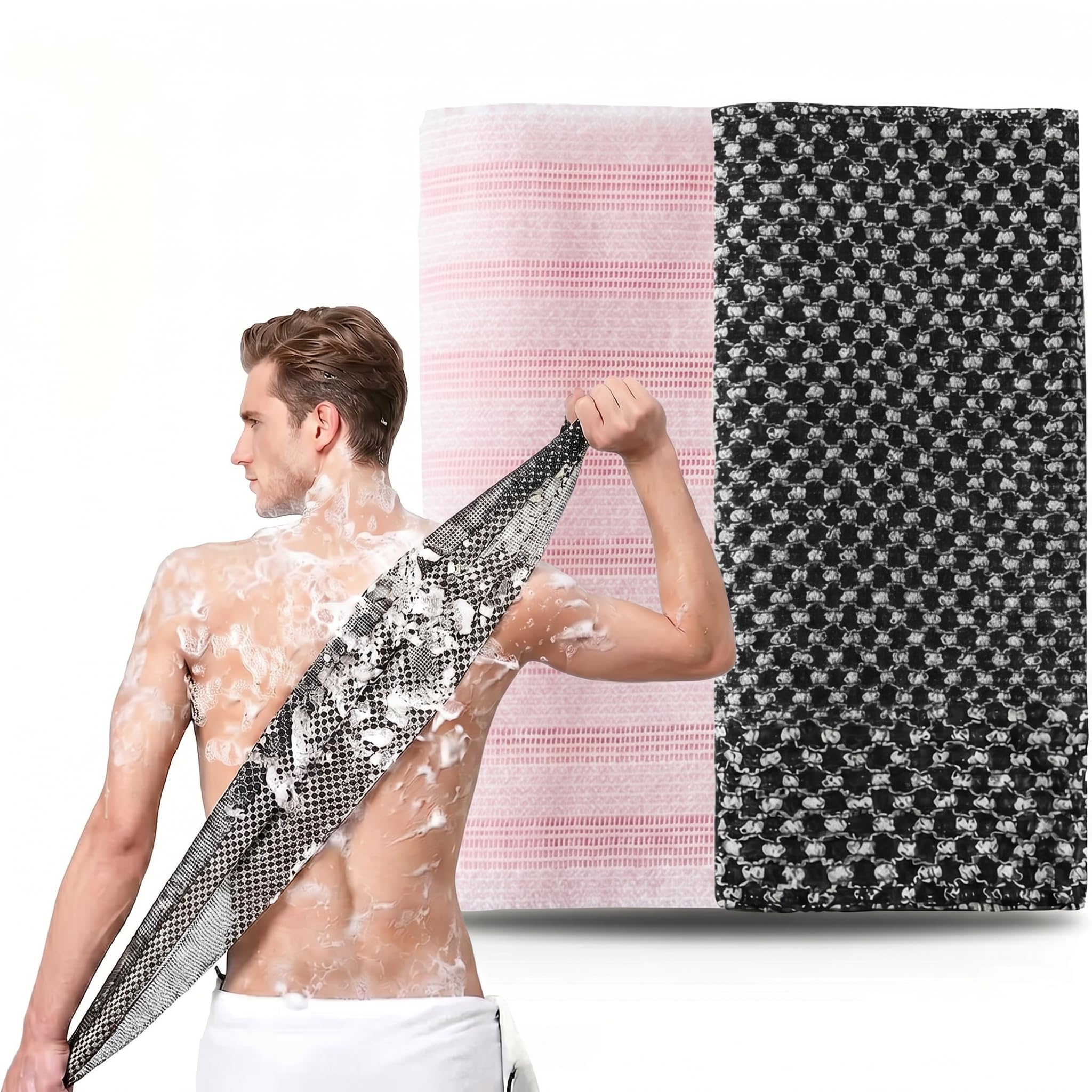 Esponjas de ducha para hombre Healeved pack de 2 malla refrescante