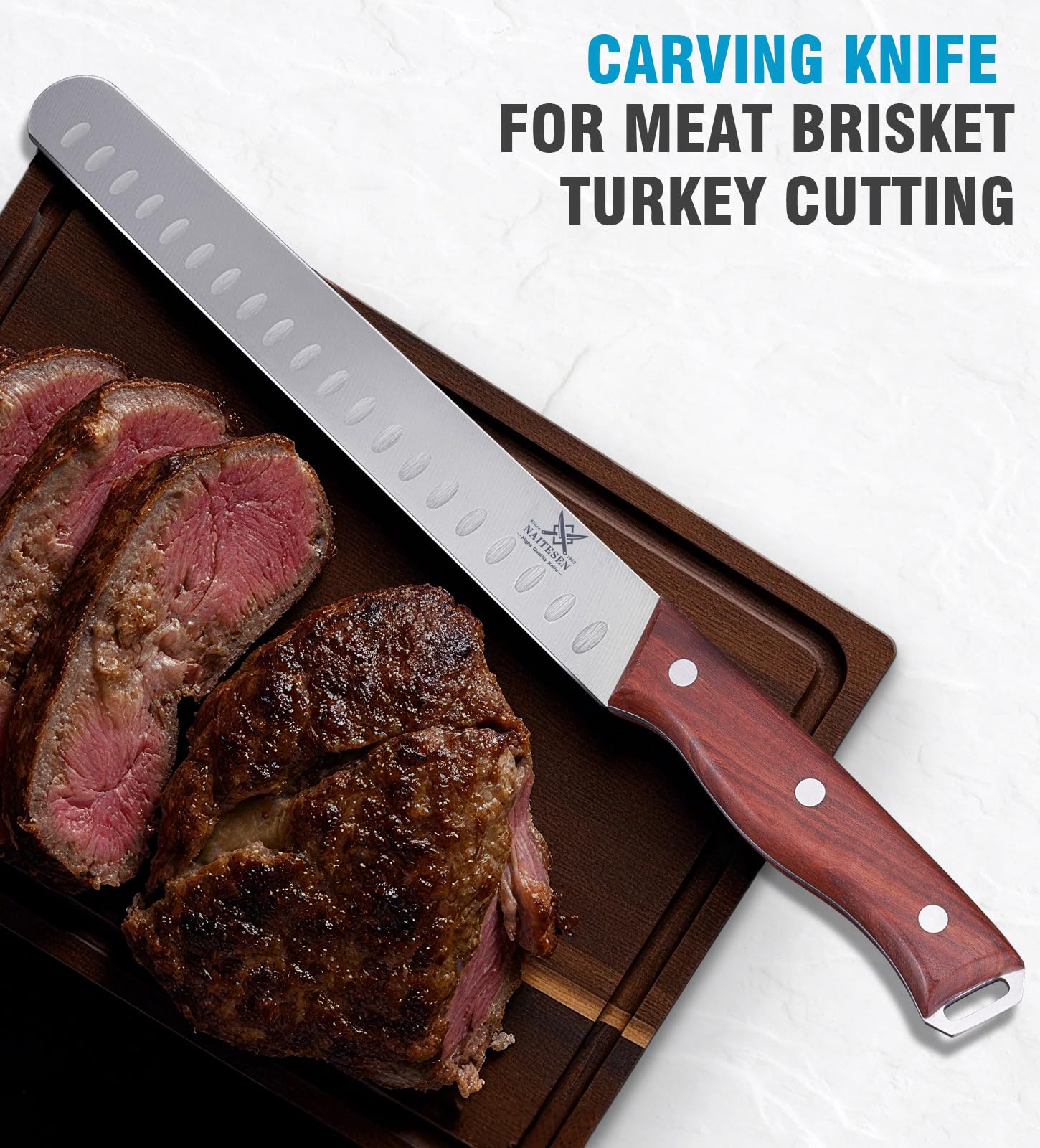 Naitesen 3PCS Professional Brisket Carving Knife Set, Butcher Knives — Amazon image 2