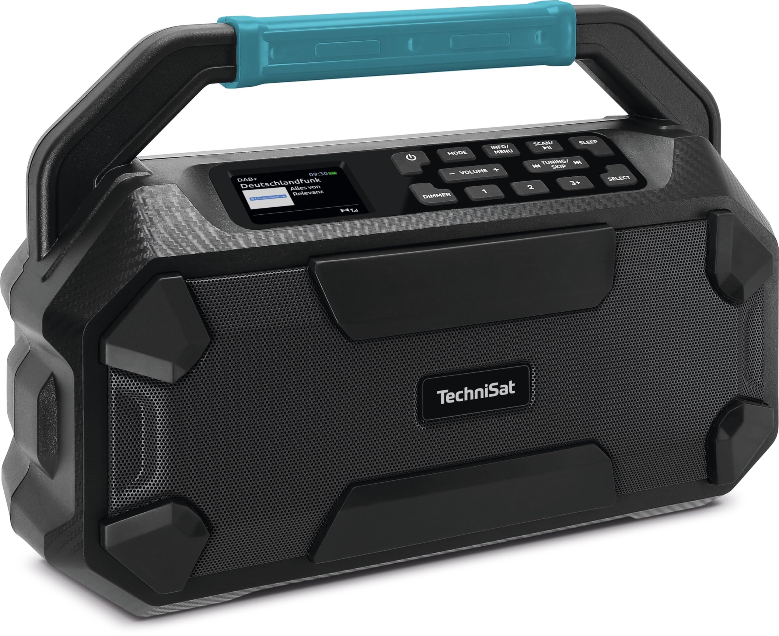 TechniSat Viola 231 OD – Radio Compatible con batería Makita (Dab+, FM, AUX in, Bluetooth, IPX4 a Prueba de Salpicaduras, 2 Altavoces estéreo de 15 W)