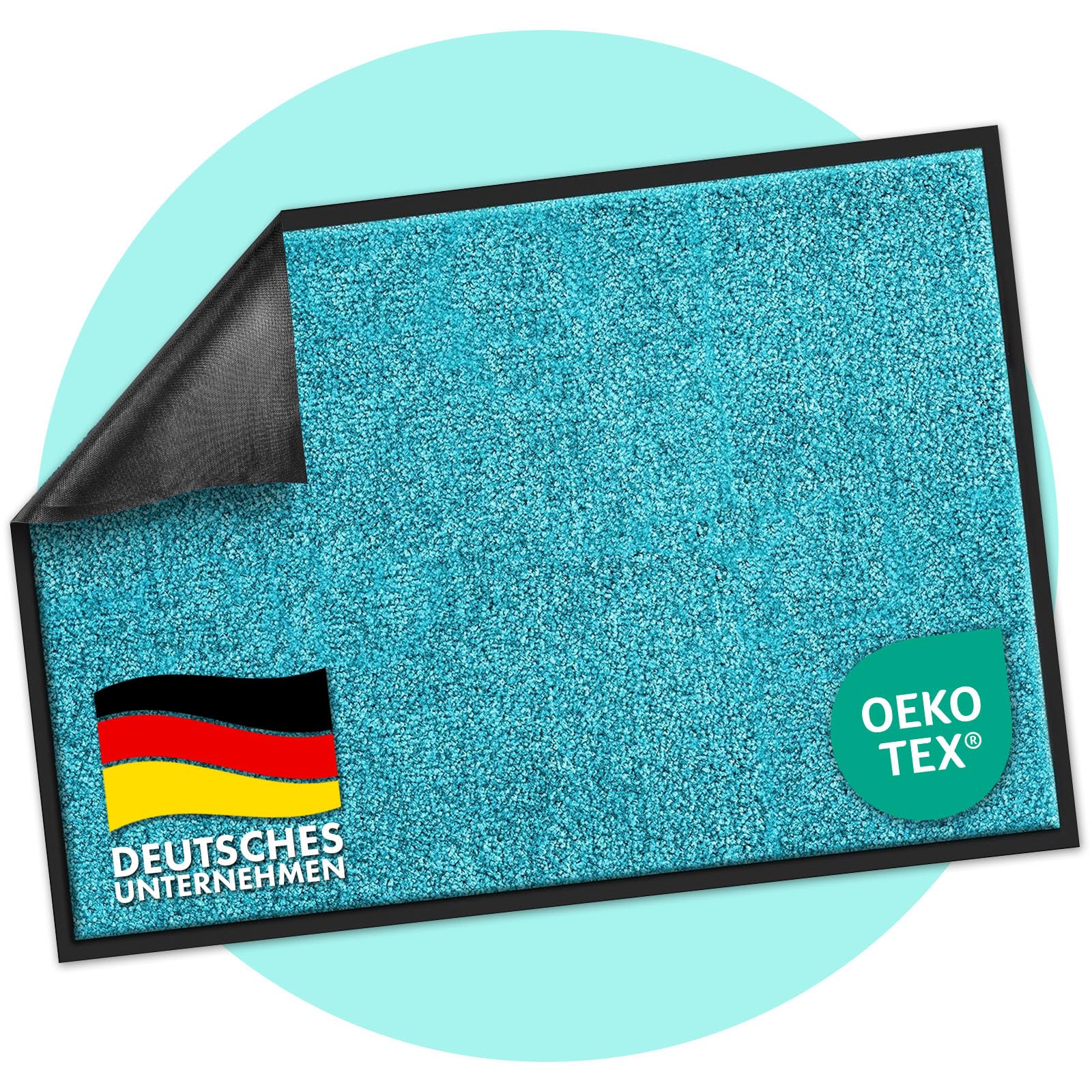Casa Pura Turquoise Rhine Dirt Trapper Mat, Doormat, Door Mat For Entrance Area, Doormat (40 X 60 Cm, )