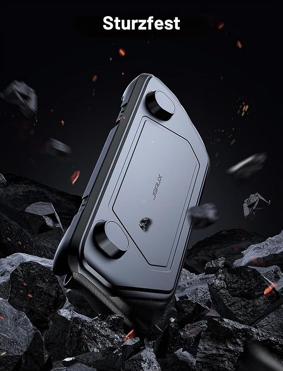JSAUX ModCase Compatible with Valve Steam Deck/OLED PC0104 Modular Steam Deck Case with Removable Front Shell Accessories Includes Protective Case Face Cover Metal Holder and Strap - Basic Set