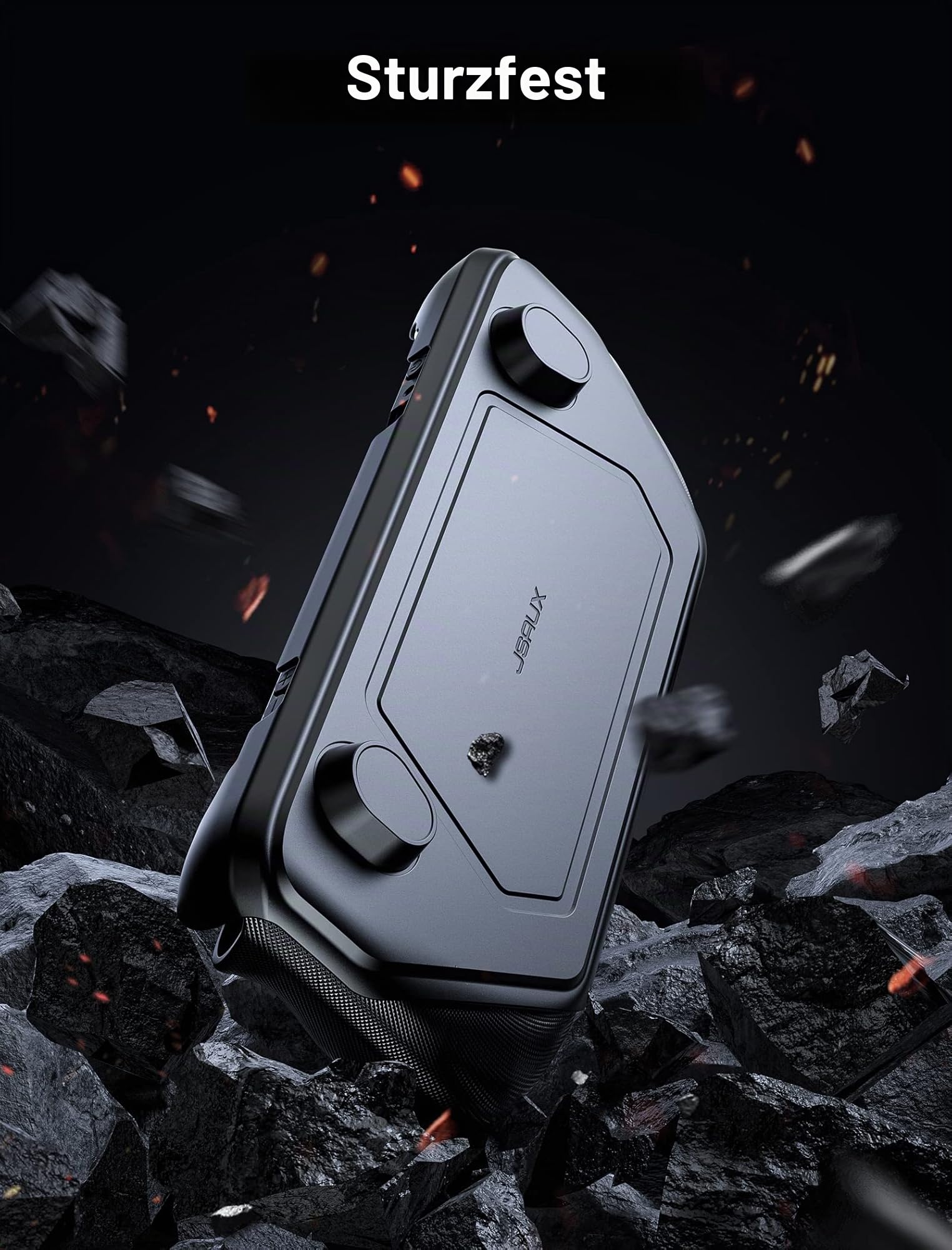 JSAUX ModCase Compatibel Mit Valve Steam Deck/OLED, PC0104 Modulares Steam Deck Hülle mit Abnehmbare Frontschale Zubehör umfasst Schutzhülle, Gesichtsabdeckung, Metallhalterung und Riemen - Basic Set