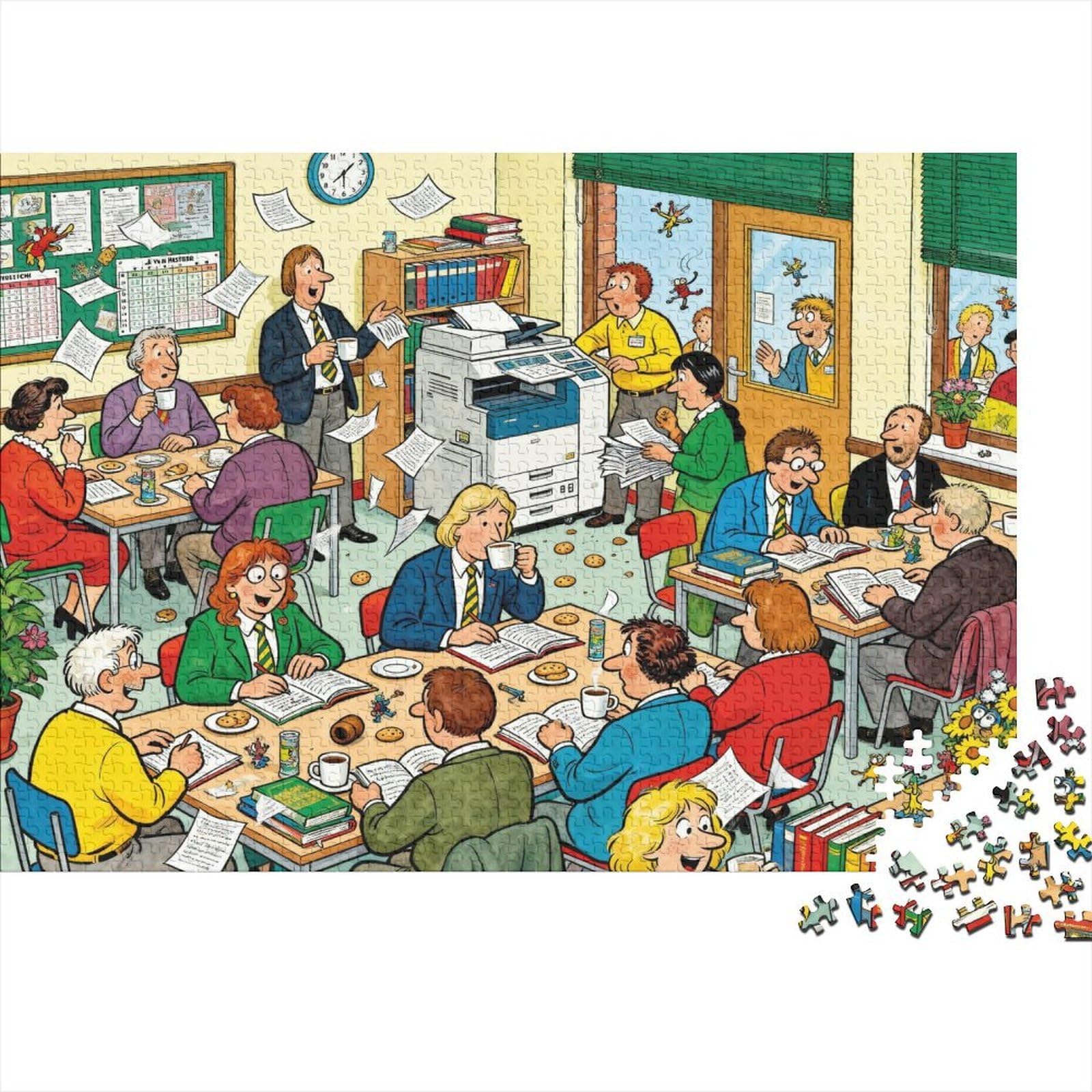 Secondary School Staff Room Wooden Jigsaw Puzzle Waterproof 1000 Piece Puzzles for Adults Gifts Challenging And Brainteasing Home Decoration — image 1
