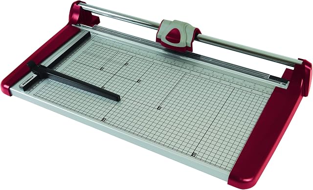 Razorback A3 Guillotine, Heavy Duty Paper Cutter With Shelf-Sharpening Blade, Ideal Paper Trimmer For School & Office, Paper Guillotine With Pre-Printed Size Guide, Long-Lasting A4 Paper Cutter