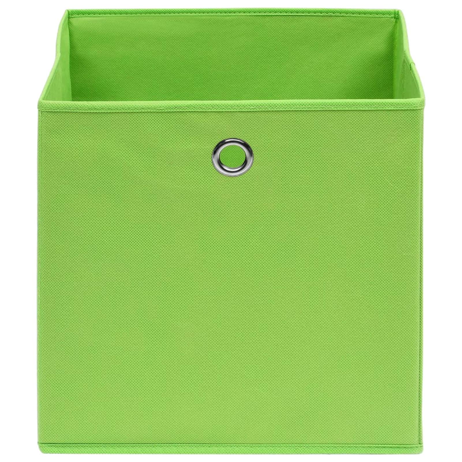 JUDYY Aufbewahrungsboxen 10 STK Spielzeugkiste, Aufbewahrungskiste, Kleideraufbewahrung, Kleideraufbewahrung & Organisation, Grün 32×32×32 cm Stoff