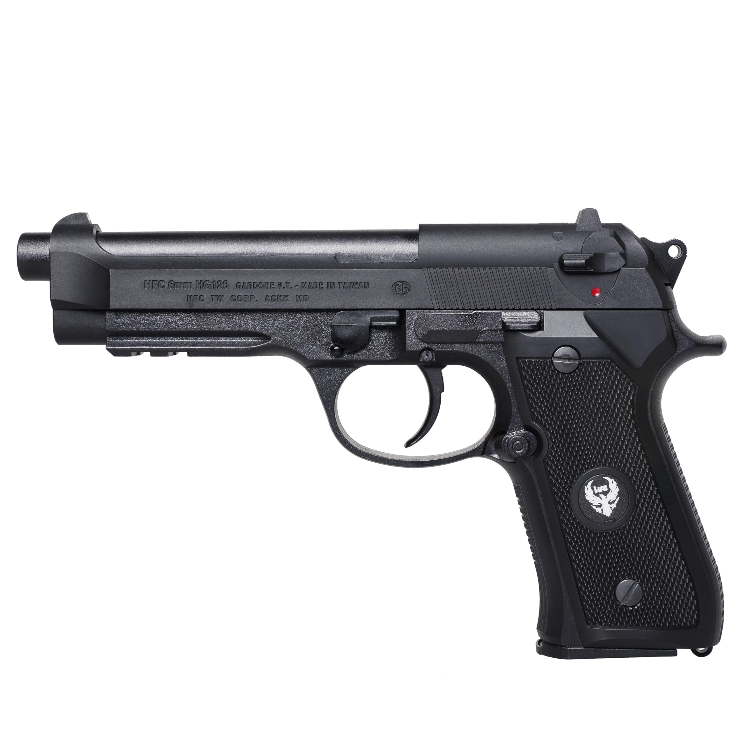 Pistola Softair 92 FS Gas, Bundle Completo: Pistola a Pallini, Green Gas 400ml, 1000 Pallini 6mm, Airsoft, Pistole Softair, colore nero