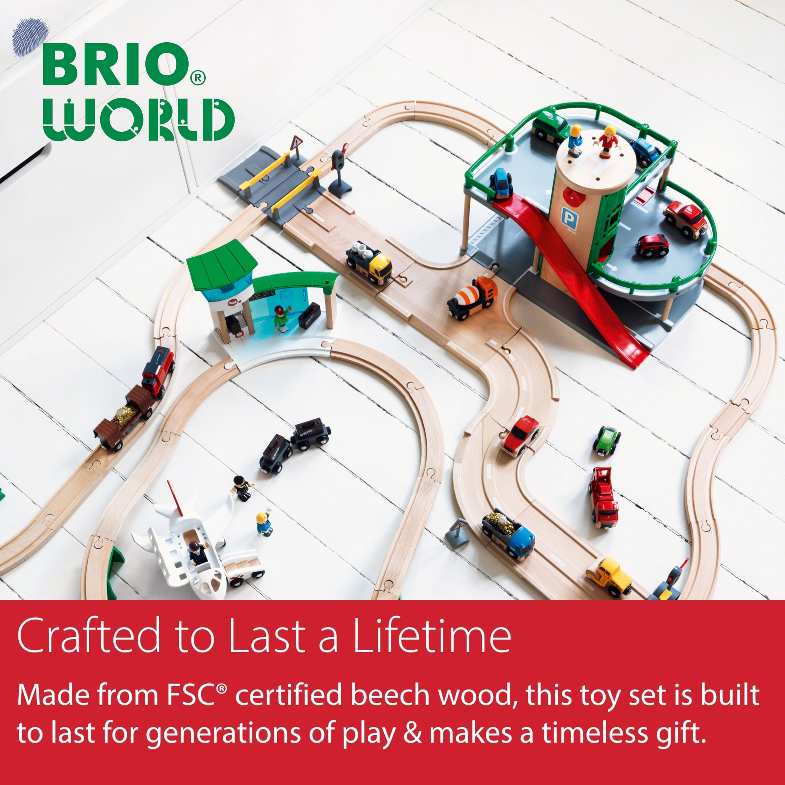 【新品】BRIO 33204 ブリオ　パーキングガレージ BRIO パーキングガレージ｜ブリオ 33204 木製レールセット建物