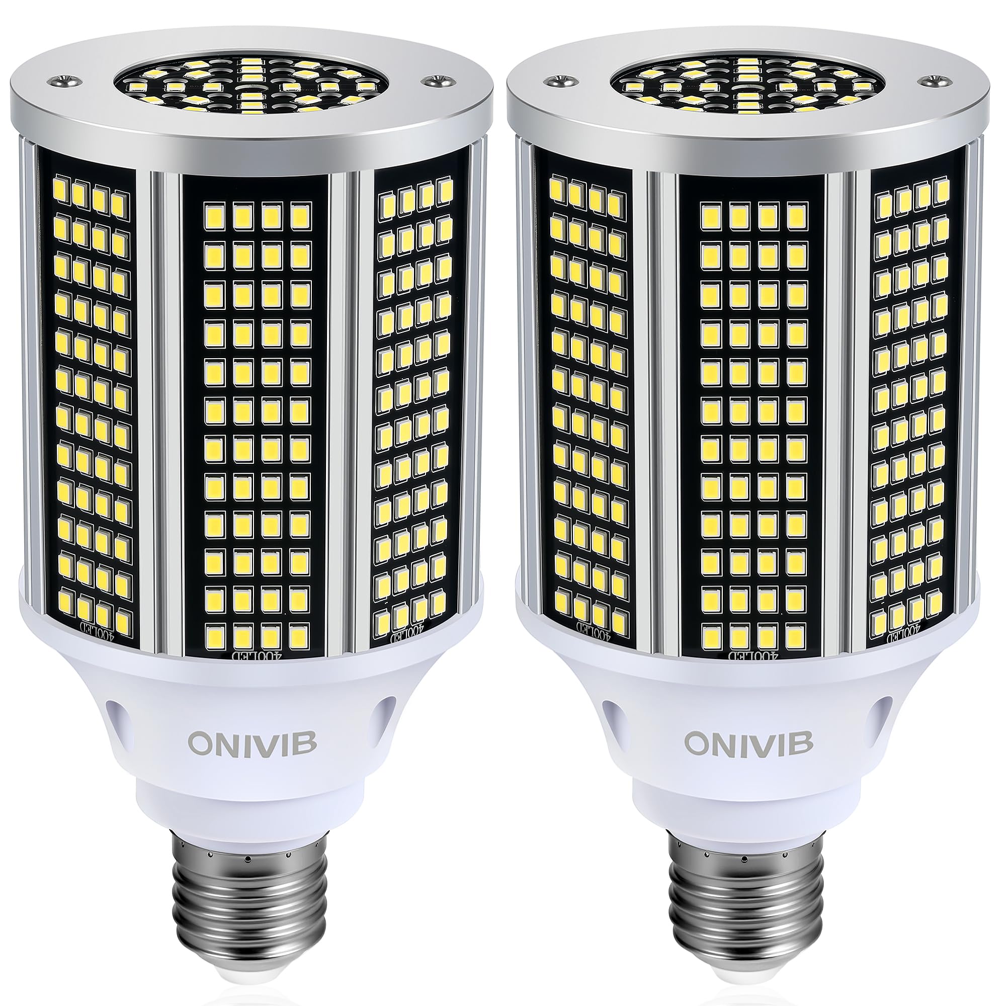 ONIVIB 35W LED Mais Lampen Glühbirnen, 4200 Lumen (350W Äquivalent), 6000K kaltweißes Tageslicht, E27 LED Lampe Licht, für Großflächen-Gewerbebeleuchtung, Garage, Warehouse, Factory, Büro(2er-Pack)