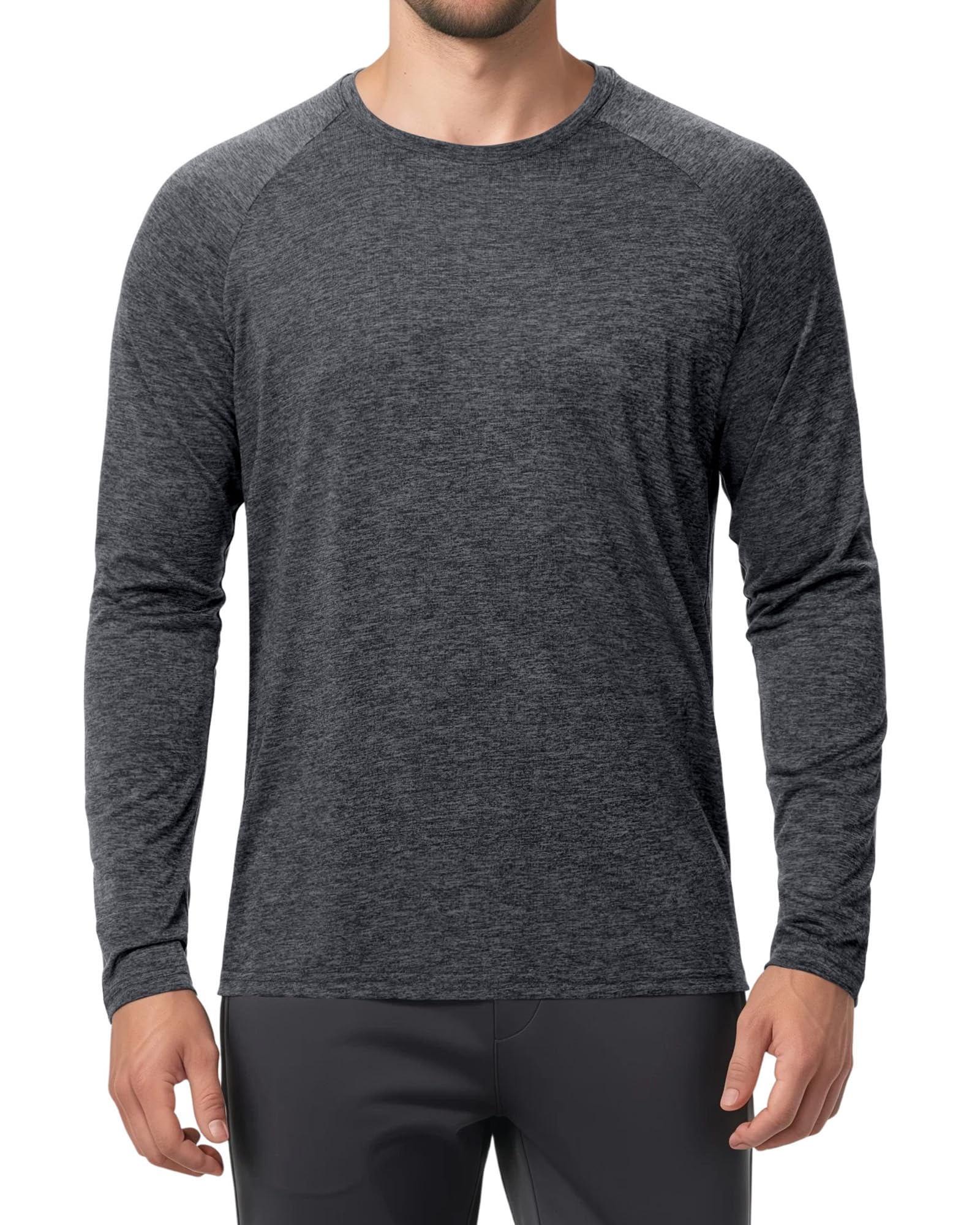 Langarmshirt Herren - Atmungsaktives Funktionsshirt Herren Langarm, UV Shirt UPF 50+, Schnelltrocknendes Laufshirt & Longsleeve Sport (1er/3er Pack)