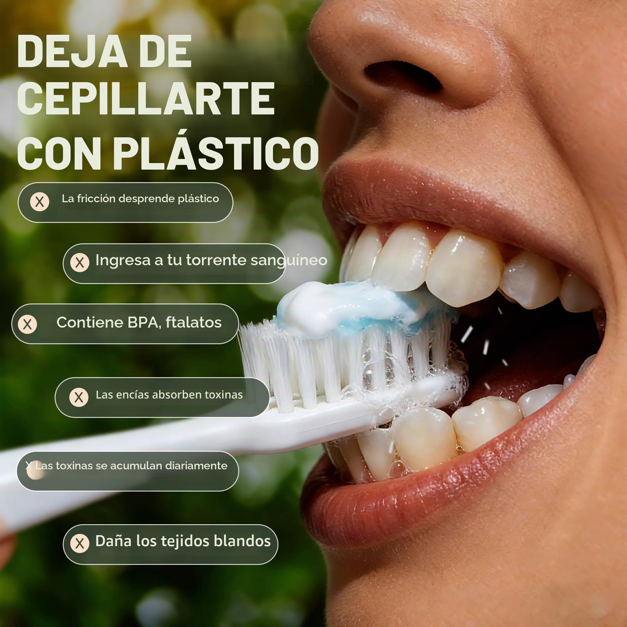 Gaia Guy Cepillos de dientes de cerdas de bambú y jabalí, paquete de 4, cerdas naturales de jabalí, sin plástico, mango de pie, cuidado bucal minimalista y de bajo desperdicio