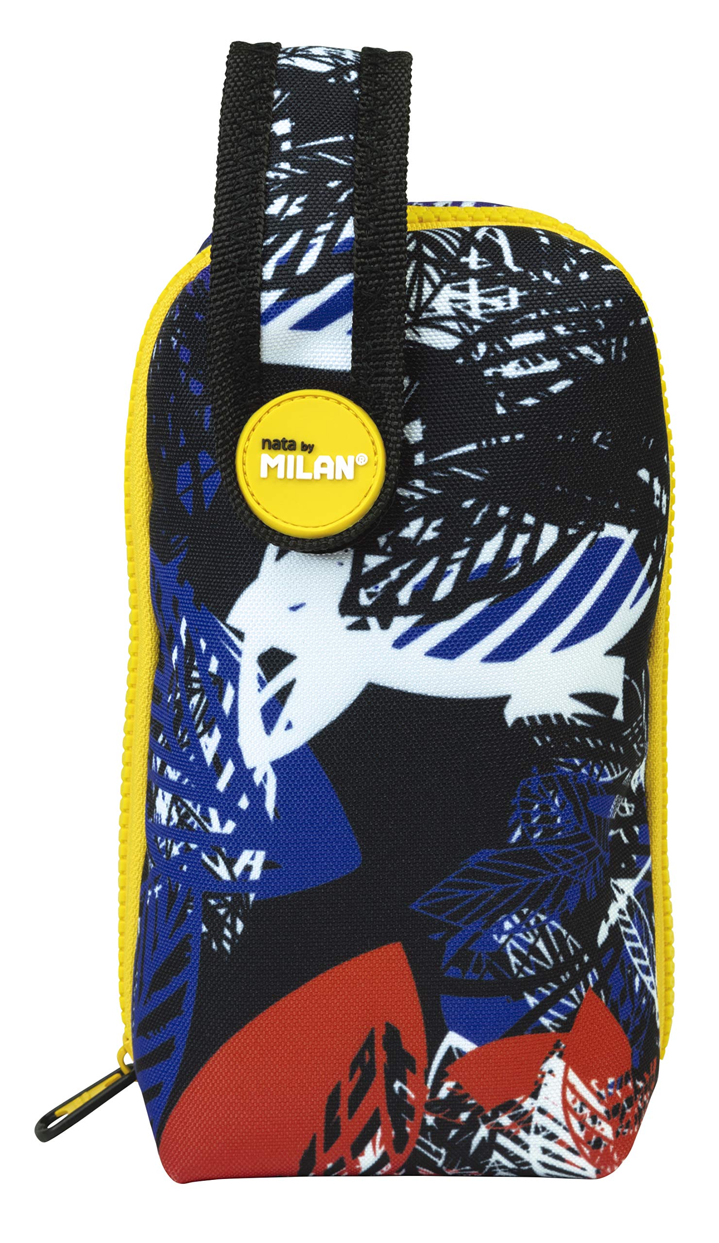 Milan Kit Un Estuche con Contenido Jungle Estuches, 19 cm, Negro y Amarillo