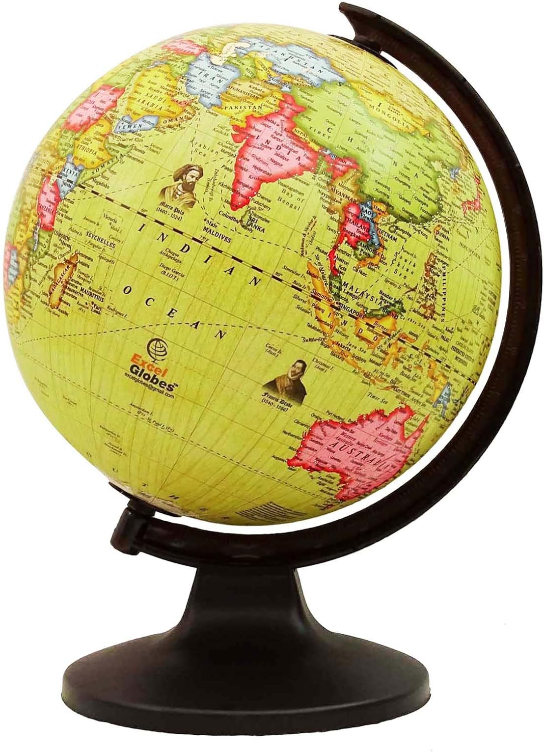 Desktop Rotating Globe Earth Ocean Geography Globes Gift Table Décor 11.3"