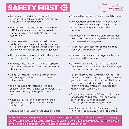 Miniatura 8 de Pistola de calor para manualidades, mini pistola de aire caliente de doble temperatura para resina epoxi, envoltura retráctil, envoltura de vinilo,