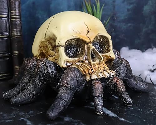 Miniatura 3 de Ebros Gift Fantástico Halloween Macabra Creepy Crawler Tarántula Arácnido Skulltula Araña Extraño Calavera Figura Calaveras Esqueletos Cráneos