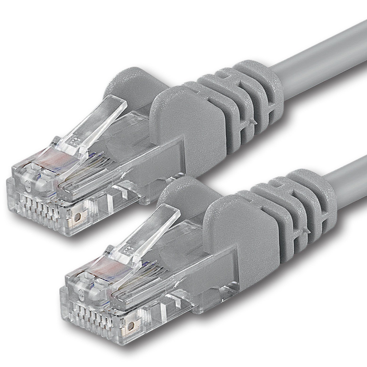 1aTTack.de 7,5m - grau - 1 Stück - CAT.6 CAT6 Ethernet-Lan-Netzwerk-Kabel 1000 Mbit/s Patchkabel