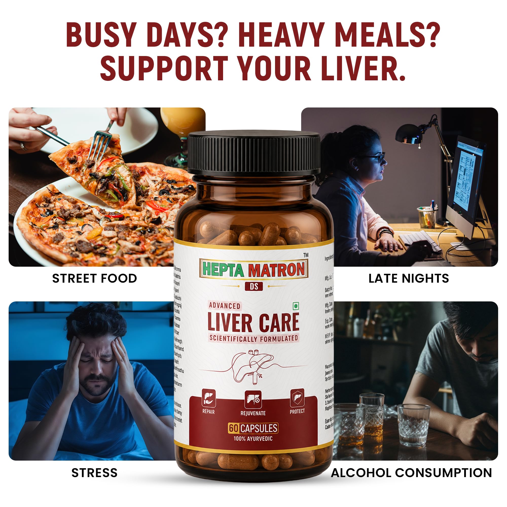 DS Advanced Liver Detox Tablets 60 Capsules | Supports Fatty Liver Management & Digestive Enzymes | Enriched with Kutki, Bhumi Amla, Bhringraj | Scientifically Formulated (Pack of 3) — Amazon image 5