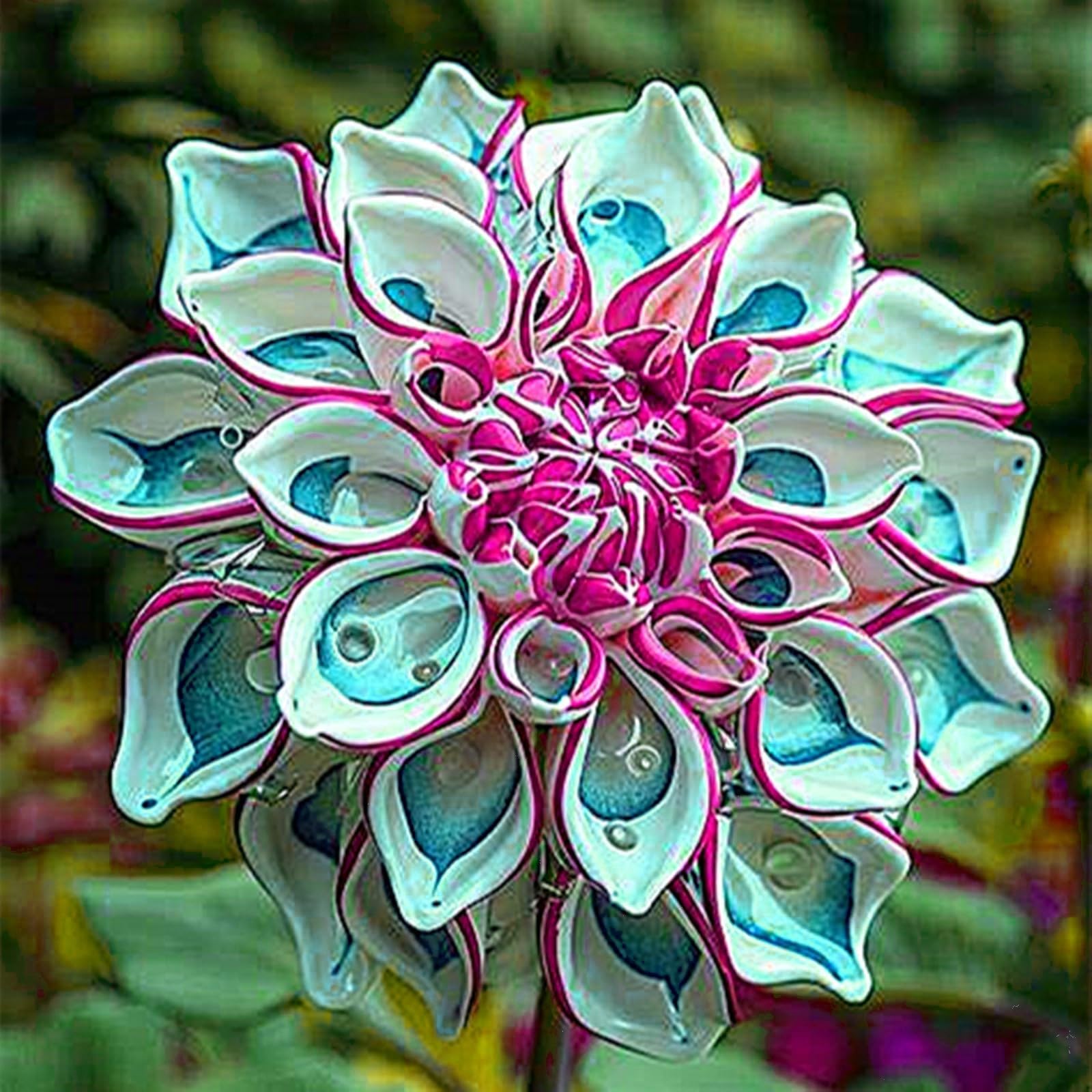 Dahlia Bulbs Mix for Planting Now UK,Hardy Perennial,Strong Plants That Grow Well,Dahlia Tubers Bulk,Flowering Rhizome,Gift Ready,Iridescent,Wedding Flowers,Cut Flowers.-10bulbs-H