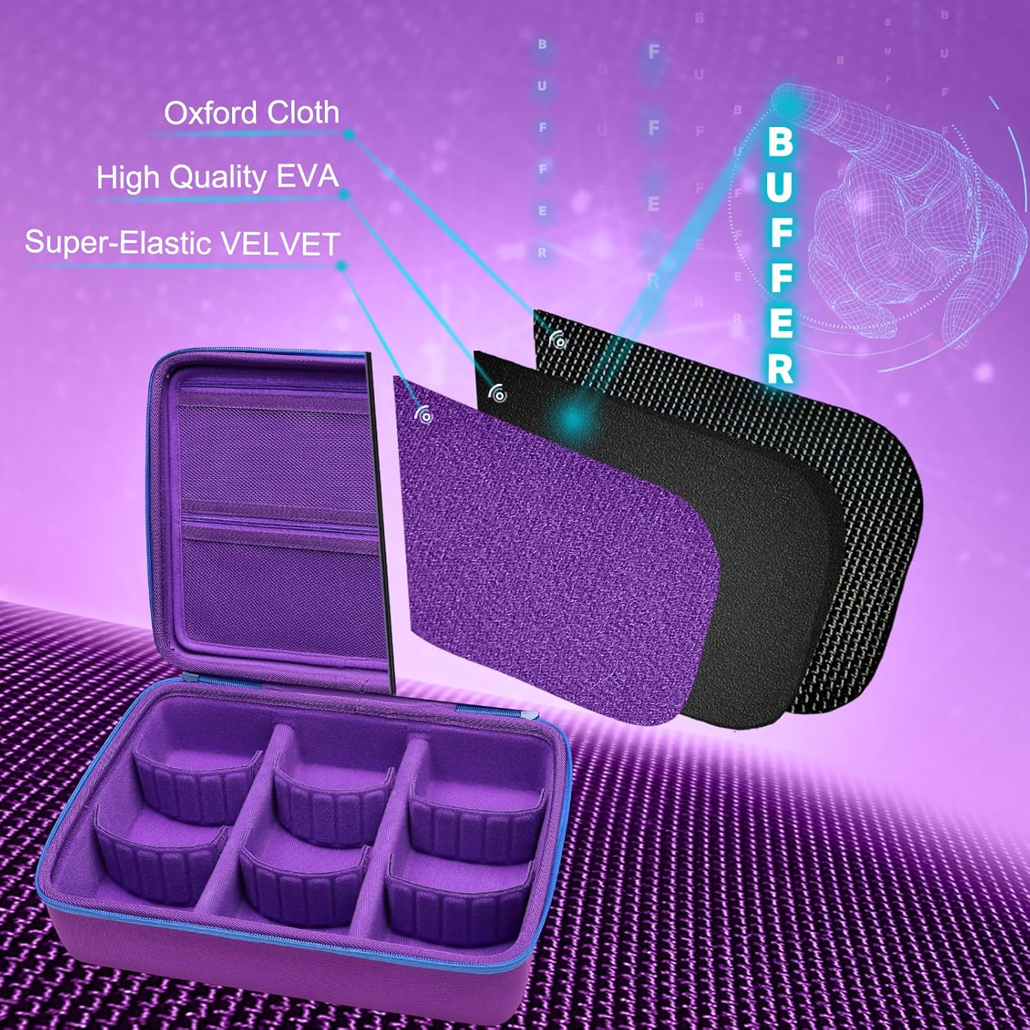 XANAD Card Game Case Fits 3000+ Cards, Fits for Baseball Sports playing card/UNO/playing card Against Humanity Card Game and All Other Card Games Expansions (Purple)