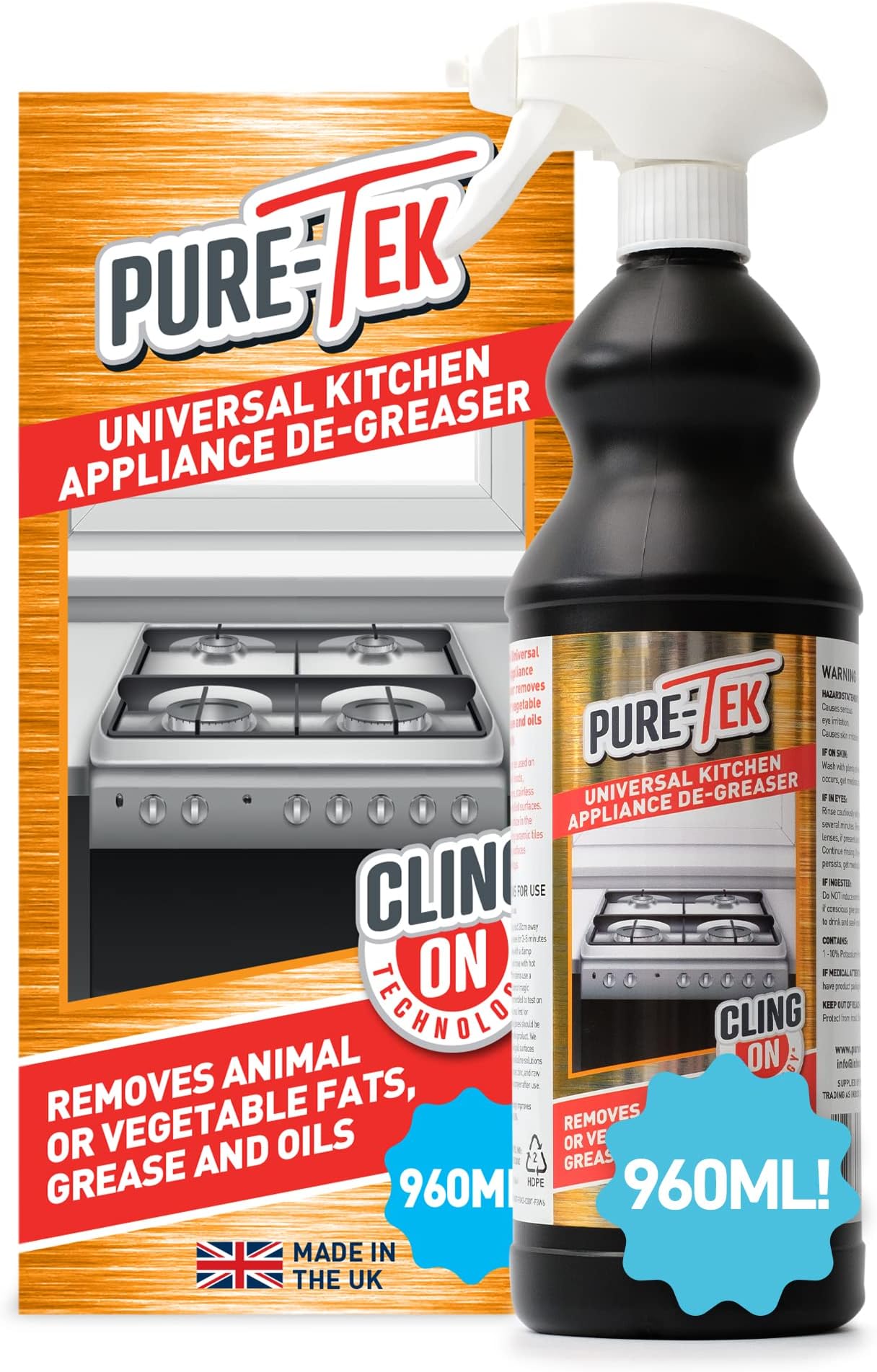 Pack of 2 x HG Grease Away Kitchen Degreaser Spray 500ml Amazon.co.uk