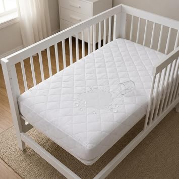 Continental Bedding Waterproof Toddler Mattress Pad, 100% Cotton Quilted Top, TPU Waterproof Barrier, 350 GSM Polycotton Fill, Fits Standard 28 x 52 x 8 Inch Toddler Mattress