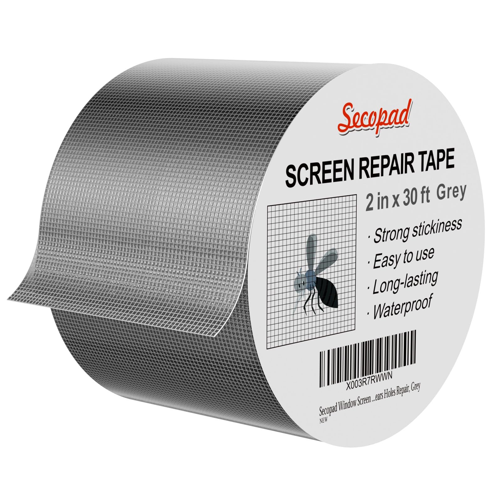 Grey Window Screen Repair Tape, 5cm x 9m Screen Repair Kit for Window or Door Screen Repairing, Strong Adhesive Screen Patch Repair Kit Fiberglass Screen Tape Braid Repair Repair-image-40
