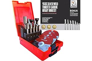 Milwaukee Die Grinder Attachments: Premium Carbide Burr Set with Cut-Off Wheels