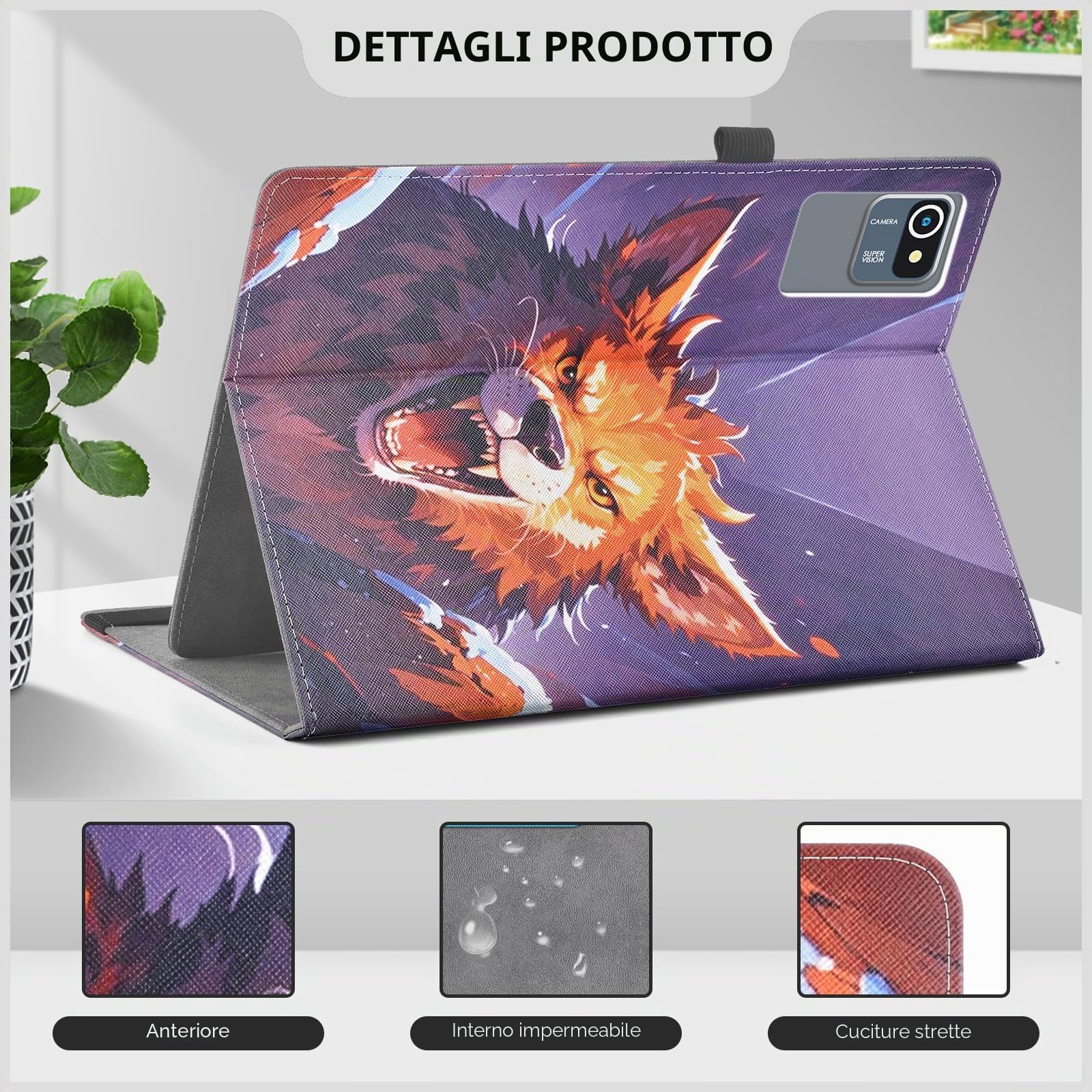 Custodia per Blackview Tab 16 Pro, 11 inch, Cover Tablet Blackview Tab 16 Pro, Copertura Protettiva Pieghevole con Supporto per Matita e Cinturino da