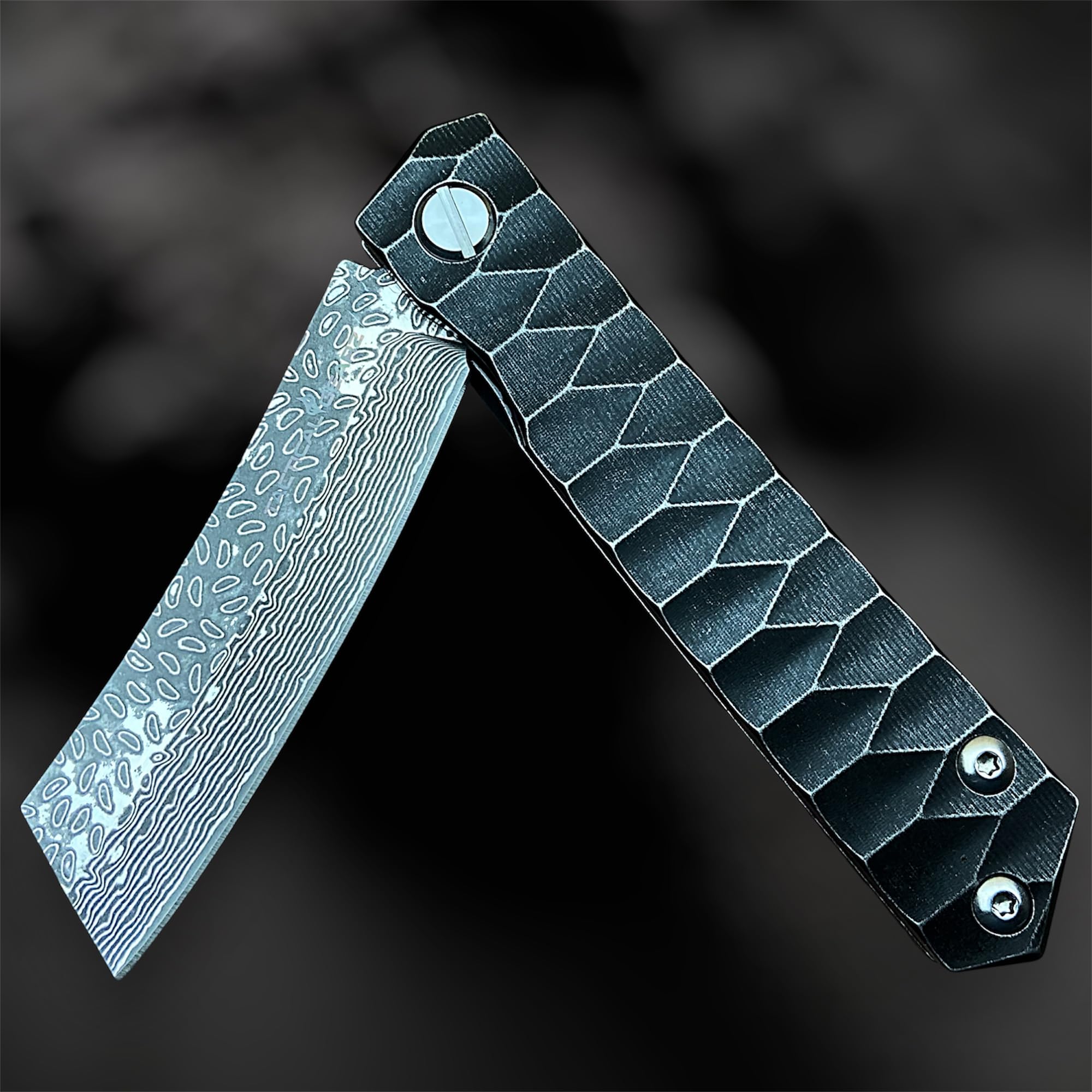 Amazon.com: TACTICAL GEARZ Damascus Pocket Knife for EDC, Solid