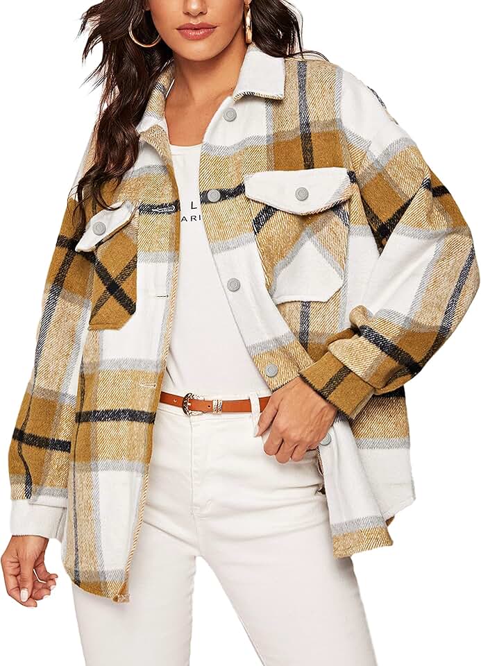 Amazon.ca plaid jacket for women Clothing & Accessories