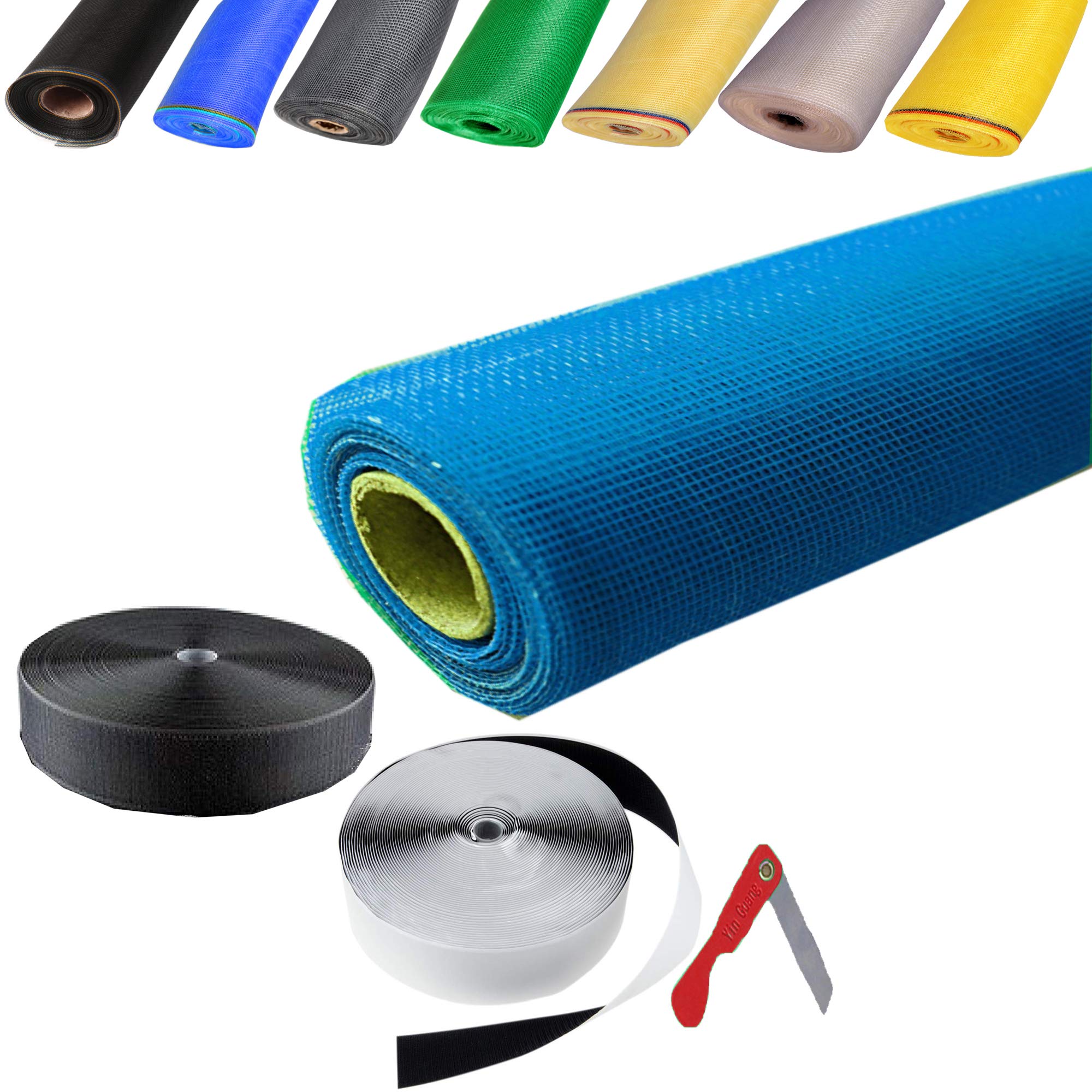 Mosquito Net for Window with Fiber Glass Mesh 4/6feet(120/180cm) 47/72Inches 1 Year Guarantee Without Stitched (Blue Color) 200GSM MM:60-image-9