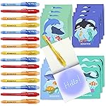 BONNYCO Invisible Ink Pen and Notebook Pack 16 Under the Sea Party Favors. Ocean Party Favors for Kids, Goodie Bags Stuffers, Pinata, Classroom Prizes. Return Gifts for Kids Birthday, Student Gifts