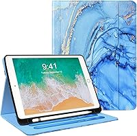 Vista 1 de Fundas para iPad de 6ª generación 2018/2017, iPad Air 2 2014, iPad Air 2013, iPad Pro 9.7 pulgadas 2016 con soporte para lápices, funda de cuero