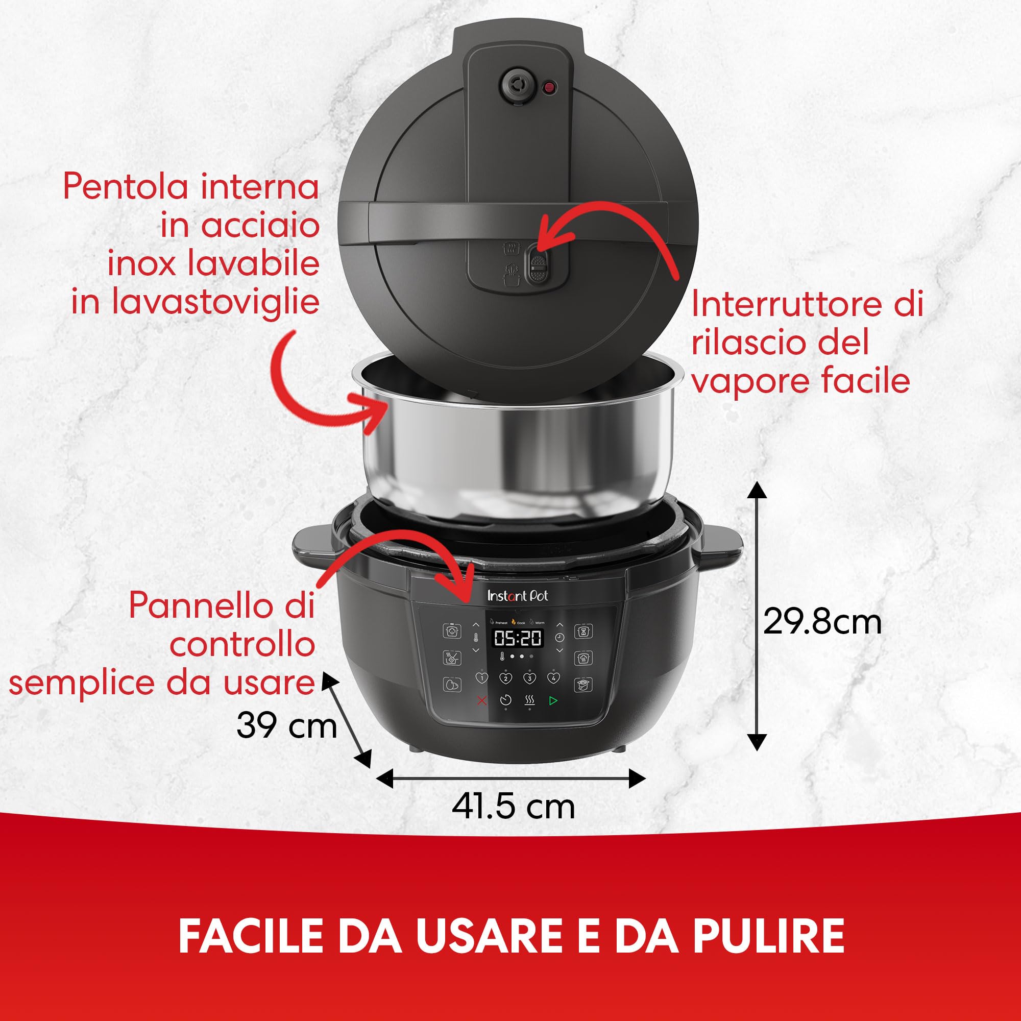 Instant Pot Multicooker XL 7.1L 7-in-1 Smart Cooker – pentola a pressione — immagine 8 di 16