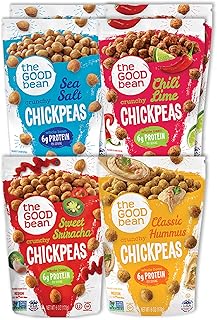 The Good Bean Crunchy Chickpeas - Variety Pack - (6 Pack) 6 oz - Sea Sal...