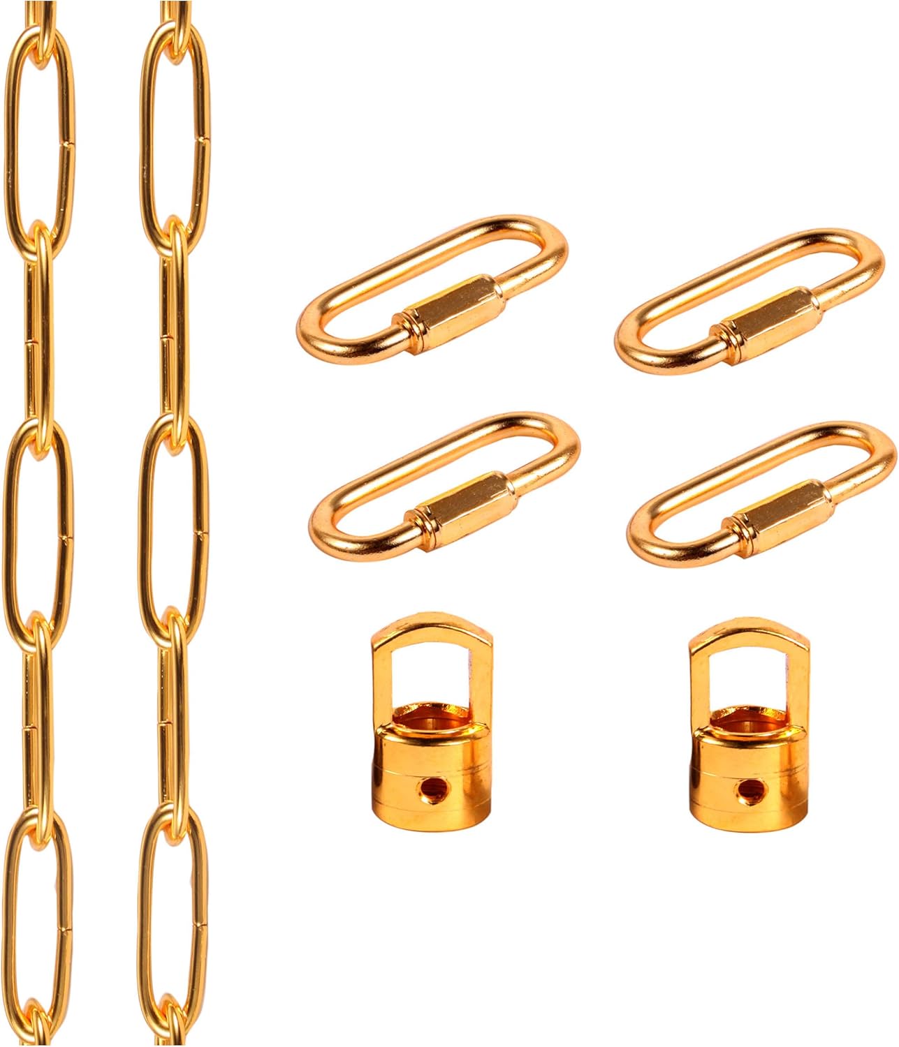Pendant Light Fixture Chain Iron Chain for Chandeliers On High Ceilings Basket Hanging Chain for Decoration (36,Dark Gold)
