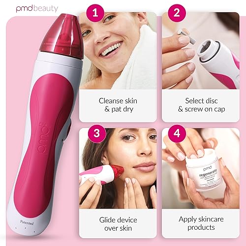Miniatura 5 de PMD Personal Microderm Pro - Máquina de microdermoabrasión en casa con kit para cara y cuerpo, con cristales exfoliantes y succión al vacío para una