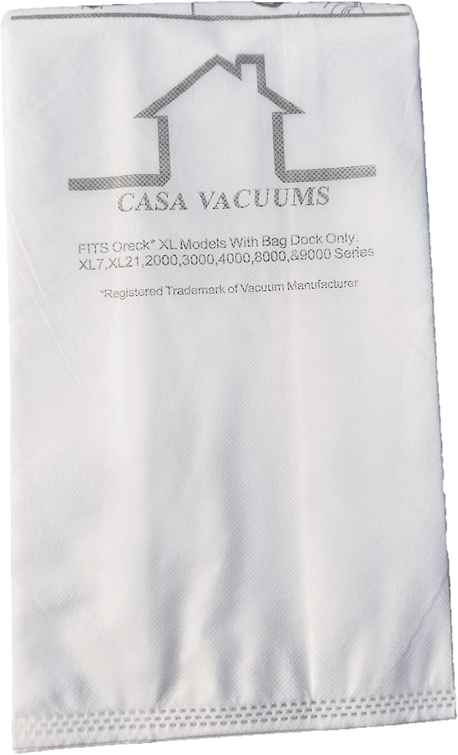CASA VACUUMS Replacement 8 PK for Oreck XL & CC Upright HEPA Filtration Bags, Compatible with CCPK80H, CCPK80F, CCPK8DW, PK80009, PK80009DW, CCPK8 with Bag Dock