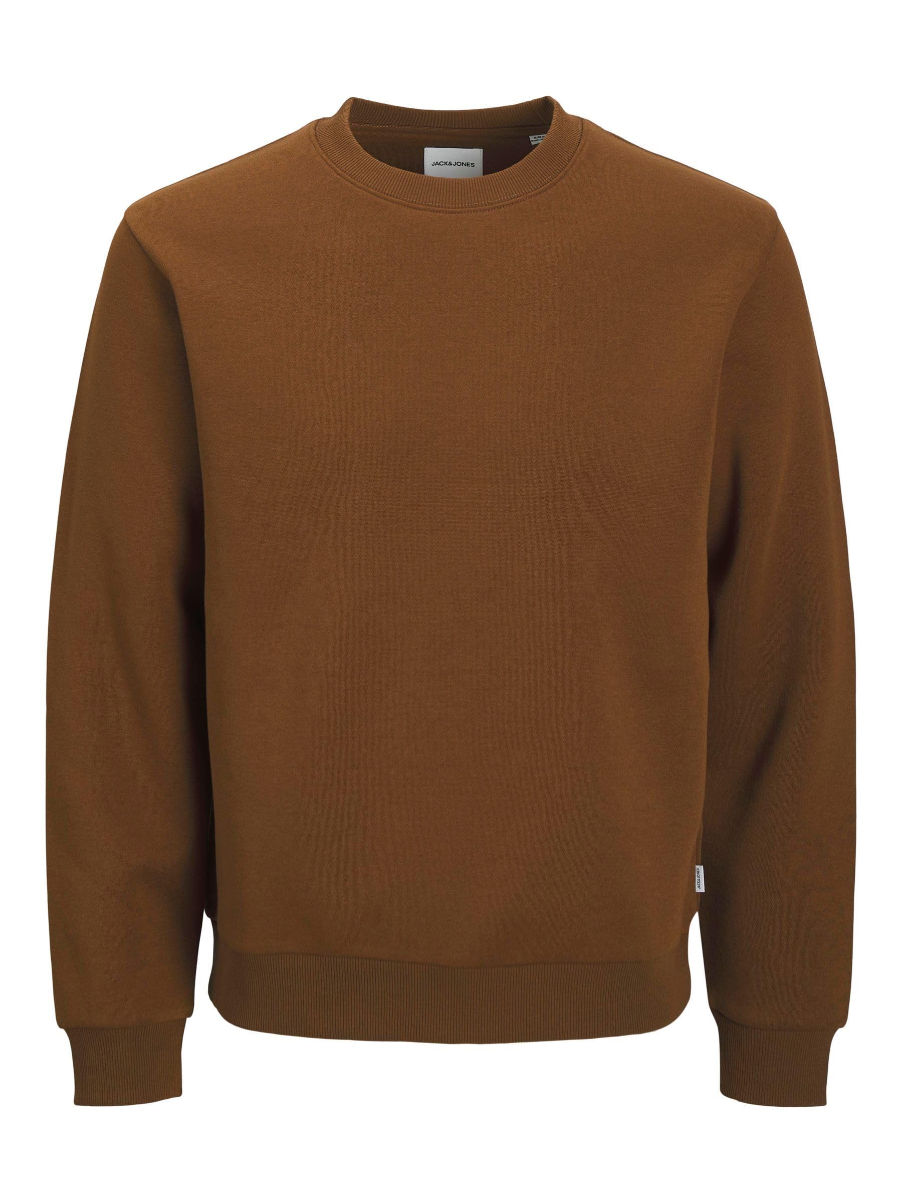 JACK & JONES Men's Jjebradley Sweat Crew Noos Sweater, Monks Robe, S