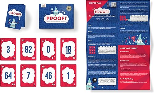 Miniatura 4 de Proof! Juego de matemáticas - El juego rápido de magia de matemáticas mentales - Juego educativo galardonado con el premio Teachers' Choice, a