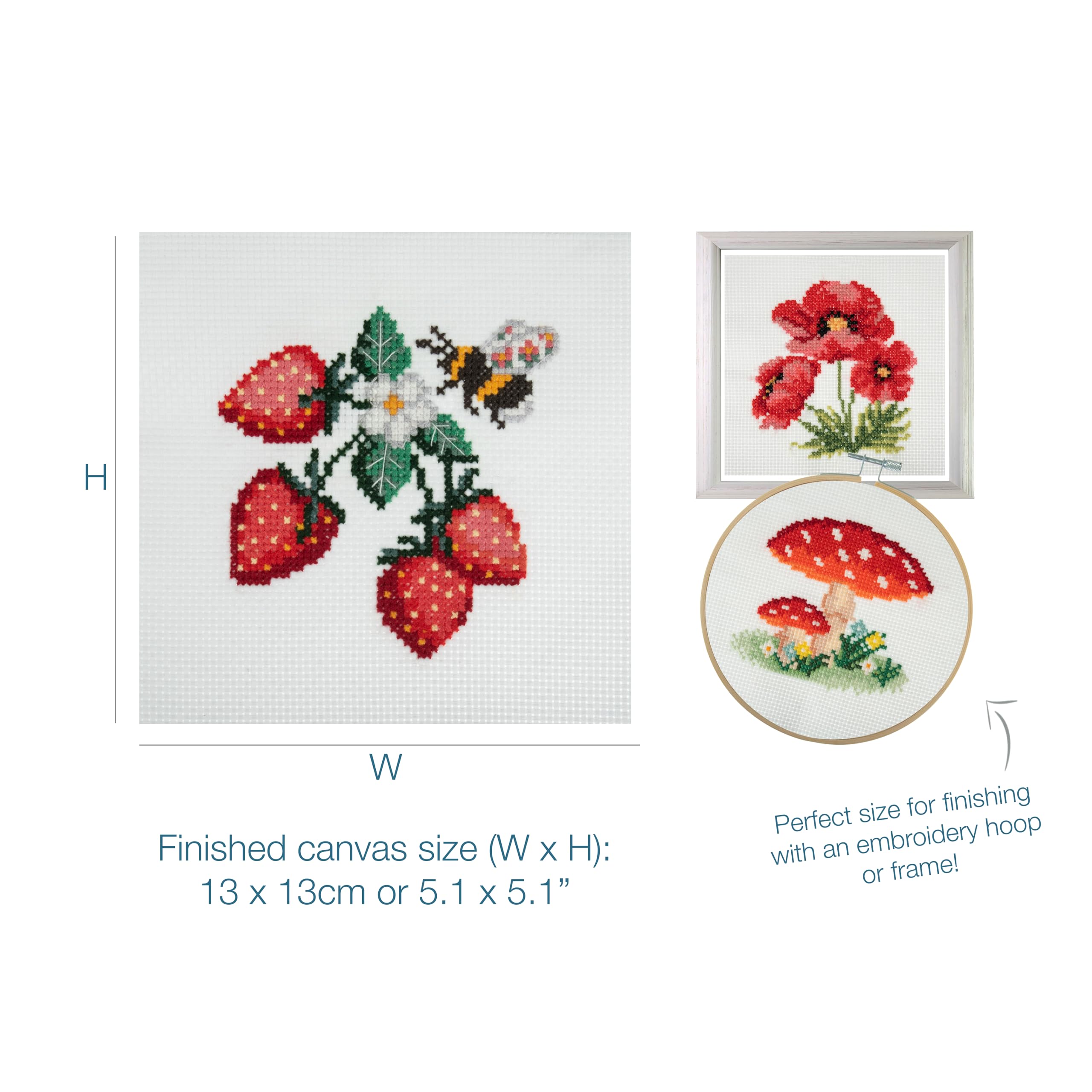 Trimits 3PK Cross Stitch Kits for Adults Beginners, Pre Printed Cross Stitch Kit, Beginners Embroidery Kit for Adults & Kids - Image 4