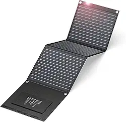EnginStar Carregador Solar de 30 W, Painel Solar Usb para Camping, Caminhadas e Atividades Ao Ar Livre, Compacto e Leve, À Prova D'Água Ipx4, Carregando Vários Dispositivos com Por (, 30 W)