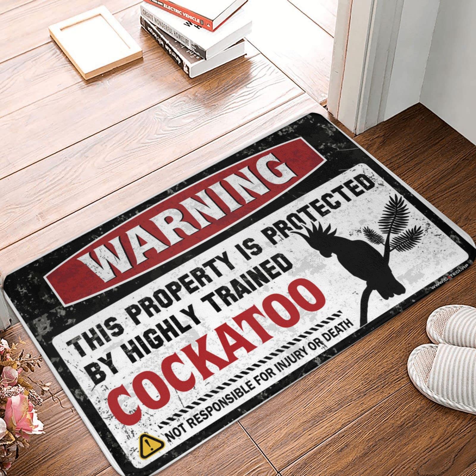 Paillasson cacatoès tapis porte entrée extérieur drôle 50x80