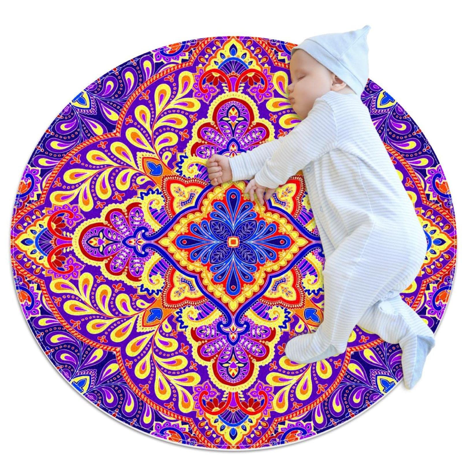 Tapis de sol circulaire premium pour une décoration élégante