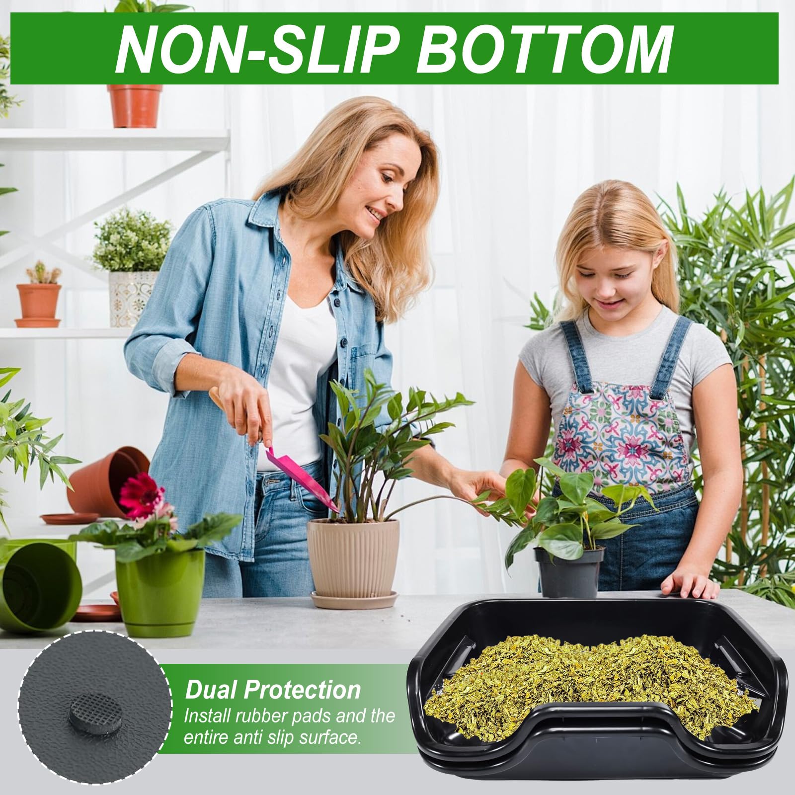 Premium Trim Bin Set mit 150 Mikron Pollensieb,Ergonomische Trimmschale & Trim Tray inkl,2 Scheren,Lupe & Bürste,Trimming Tray für Pollen and Herbs,Trimm Schale,Trimmschale mit Trimmscheren und Netz