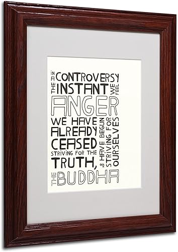 Anger in Controversy II por Megan Romo - Lienzo decorativo para pared, marco de madera, 11 x 14 pulgadas