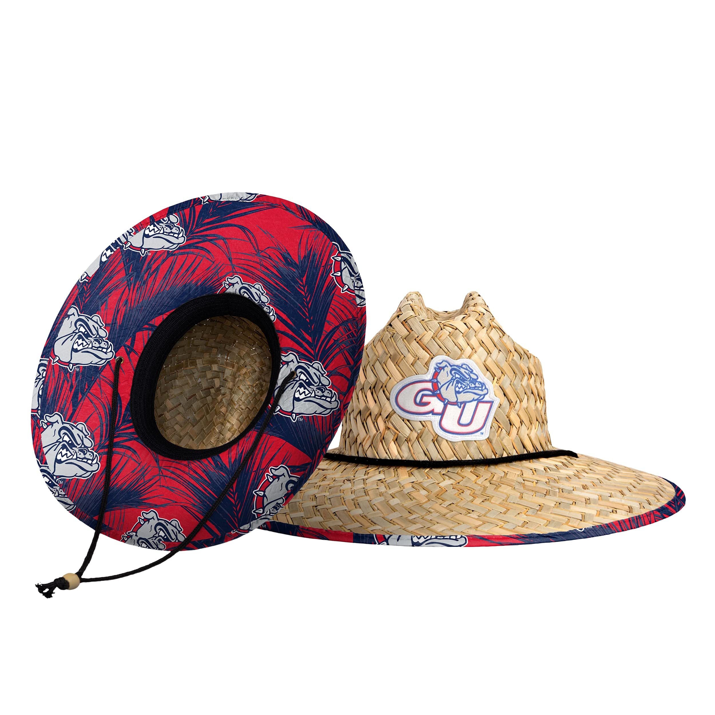 FOCO Men's NCAA College Team Logo Floral Straw Sun Hat