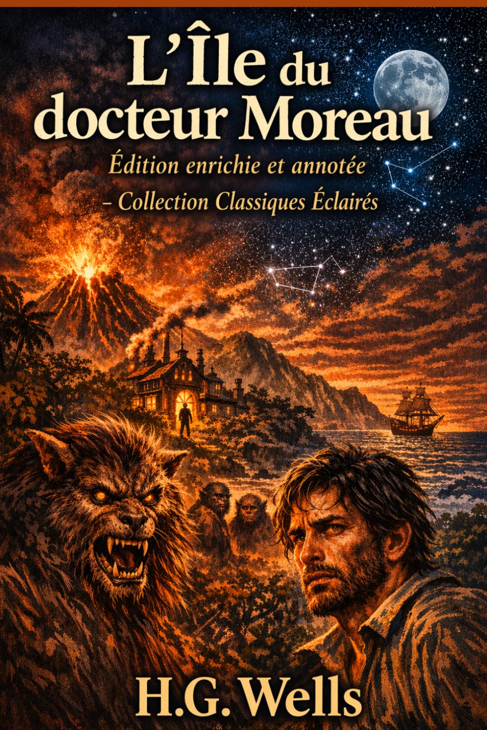 L’Île du docteur Moreau: Édition enrichie et annotée — Collection Classiques Éclairés